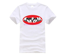 Load image into Gallery viewer, Funny Men T Shirt White t-shirt Tshirts Black Tee Kmfdm Oval Logo t-shirt