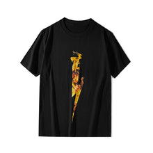 Load image into Gallery viewer, Neil Barrett New Short-sleeved T-shirt Men's Yellow Lightning Printed Cotton T-shirt Loose Crewneck Men's and Women's T-shirt
