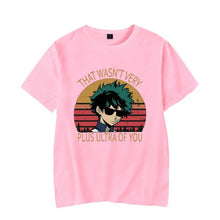 Load image into Gallery viewer, Women Tops Tshirt Japanese Anime My Hero Academia Shirt Short Sleeve Casual T Shirt  Harajuku Pink Black T-shirt  Camisas Mujer
