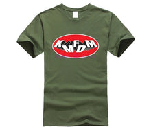 Load image into Gallery viewer, Funny Men T Shirt White t-shirt Tshirts Black Tee Kmfdm Oval Logo t-shirt
