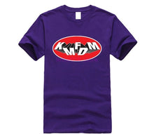 Load image into Gallery viewer, Funny Men T Shirt White t-shirt Tshirts Black Tee Kmfdm Oval Logo t-shirt
