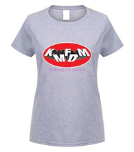 Load image into Gallery viewer, Funny Men T Shirt White t-shirt Tshirts Black Tee Kmfdm Oval Logo t-shirt
